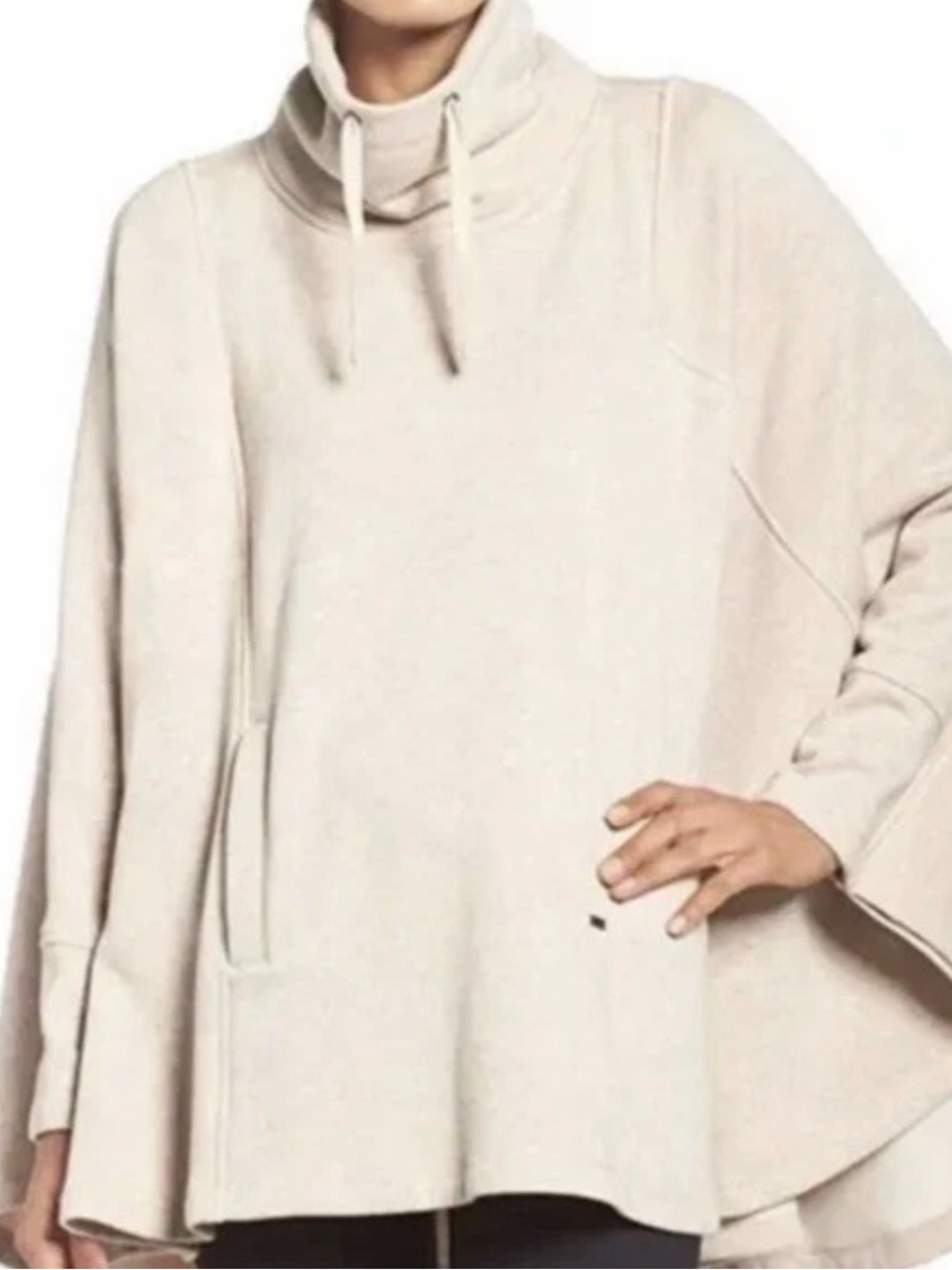 UGG Australia Charlynne Fleece Poncho Lined Cape Cozy Shrug Beige Women’s XS/S
